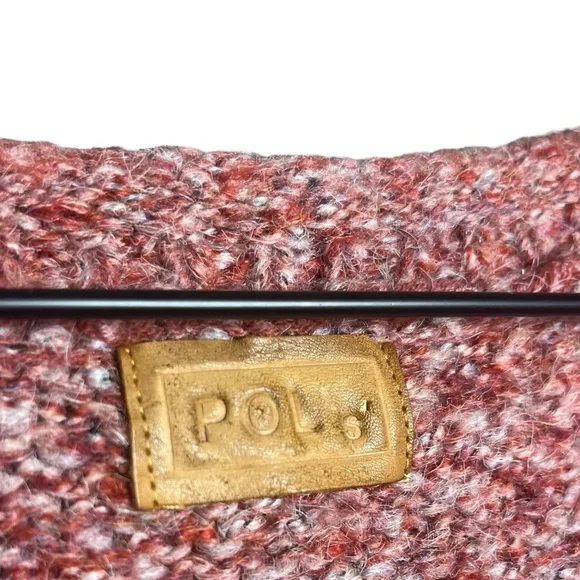 Pol ColorBlock Sweater Knit V-Neck Long Sleeves Size Small Oversized - Picture 2 of 5